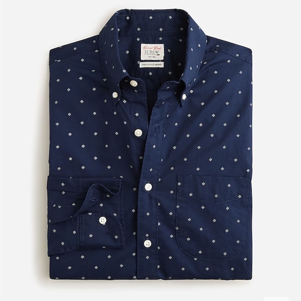 BUNDLE - 2 J. Crew Secret Wash Slim Untucked shirts